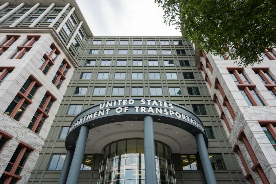 US Department of Transportation headquarters building in Washington DC.